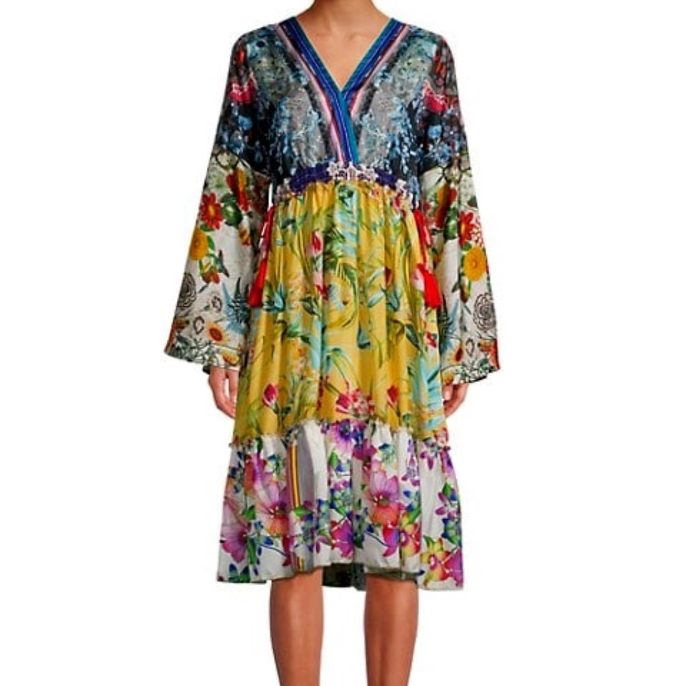 Johnny Was Silk Slip Dress NWT